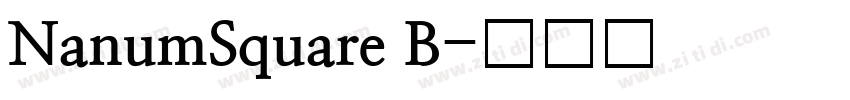 NanumSquare B字体转换